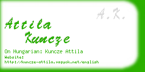 attila kuncze business card